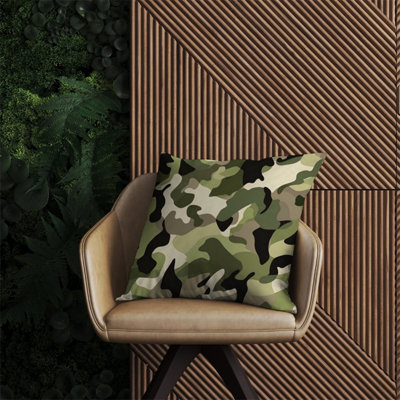 Warren Reed Designer Camouflage Design Outdoor Cushion 60Cm X 60Cm from B&Q