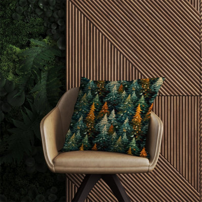 Warren Reed Designer Impasto Style Christmas Trees Outdoor Cushion 60Cm X 60Cm from B&Q