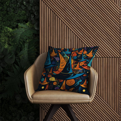 Warren Reed Designer Imaginative Abstract Witches Hats Outdoor Cushion 60Cm X 60Cm from B&Q