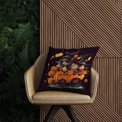 Warren Reed Designer A Magical Pumpkin Carriage Outdoor Cushion 60Cm X 60Cm from B&Q