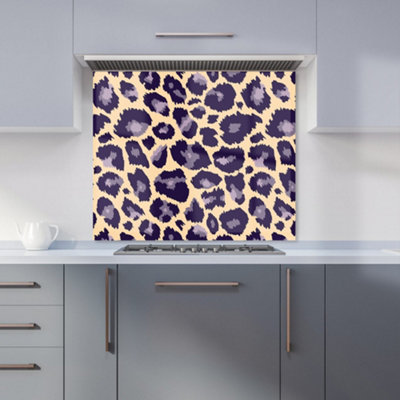 Warren Reed Designer Leopard Print Premium Glass Kitchen Splashback W700mm X H750mm from B&Q