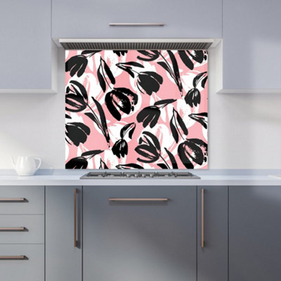 Warren Reed Designer Nature Flat Spring Flower Motif Premium Glass Kitchen Splashback W700mm X H650mm from B&Q