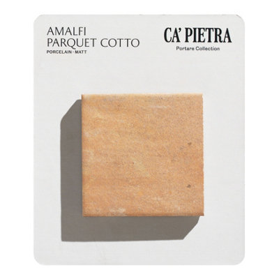 Ca’Pietra Amalfi Cotto Tan Matt Terracotta Effect Porcelain Indoor Wall & Floor Tile Card Mounted Sample from B&Q
