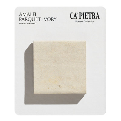 Ca’Pietra Amalfi Ivory White Matt Terracotta Effect Porcelain Indoor Wall & Floor Tile Card Mounted Sample from B&Q
