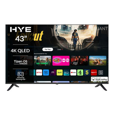 Hye 43" 4K Qled Tizen Os Wifi Frameless Smart Tv43Qleds2008 from B&Q