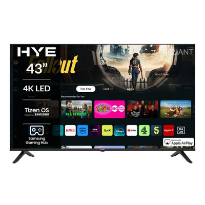 Hye 43" 4K Led Tizen Os Wifi Frameless Smart Tv43Uhds2008 from B&Q