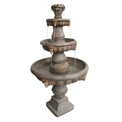 B&Q -  Dunfermline Fountain Mains Power Water Feature With Cover