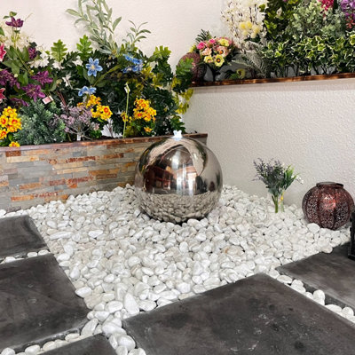Outdoor Living UK 20Cms Stainless Steel Sphere  Tr/10105-S1.a.d from B&Q