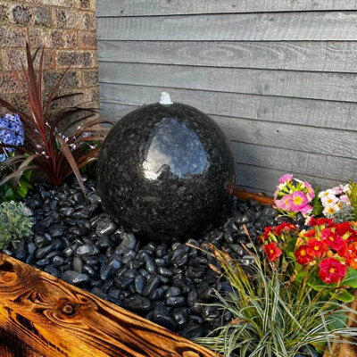 Outdoor Living UK 40Cm Black Granite Polished Sphere  Tn/87040-M1.a.g0.p from B&Q