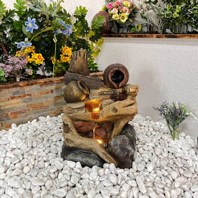 Outdoor Living UK Pouring Jugs Traditional Water Feature With Cover from B&Q