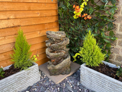 Outdoor Living UK Solar Autumn Falls Woodland Water Feature Without Cover from B&Q