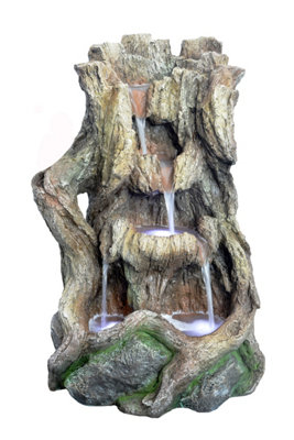 Outdoor Living UK Solar Arroyo Woodland Water Feature With Cover from B&Q