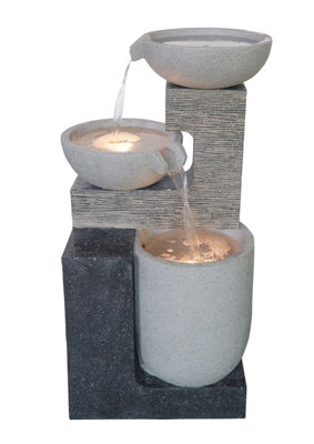 B&Q -  Vienna Pouring Bowls Contemporary Water Feature With Cover