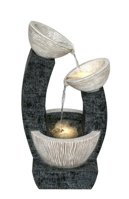 Outdoor Living UK Alvor Pouring Bowls Contemporary Water Feature Without Cover from B&Q