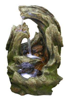 Outdoor Living UK Ashford Wooden Falls Woodland Water Feature Without Cover from B&Q