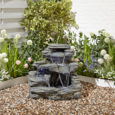 Outdoor Living UK Altico Brecon Falls Water Feature With Cover from B&Q