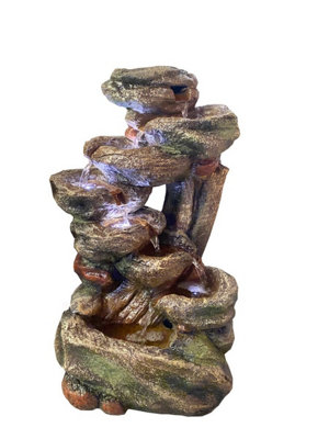 Outdoor Living UK Solar Harmony Rock Cascade Rock Effect Water Feature Without Cover from B&Q