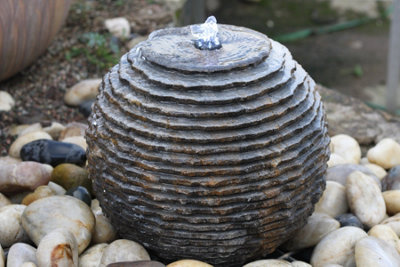 Outdoor Living UK Cascading Limestone Sphere Diameter 30Cm Without Cover With Sump Kit from B&Q