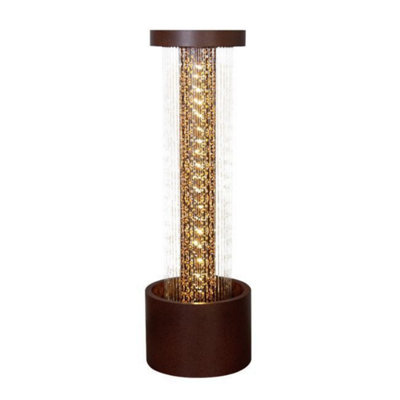 Outdoor Living UK Renova Zinc Metal Rain Effect Modern Metal Water Feature With Cover from B&Q