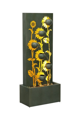 Outdoor Living UK Salina Zinc Metal Modern Metal Water Feature Without Cover from B&Q