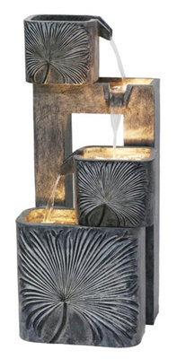 B&Q -  Solar Clearlake 3 Fall Contemporary Water Feature Without Cover
