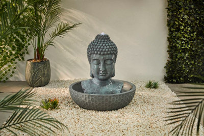 Outdoor Living UK Zen Buddha Oriental Water Feature With Cover from B&Q