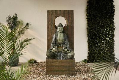 Outdoor Living UK Halo Buddha Oriental Water Feature With Cover from B&Q