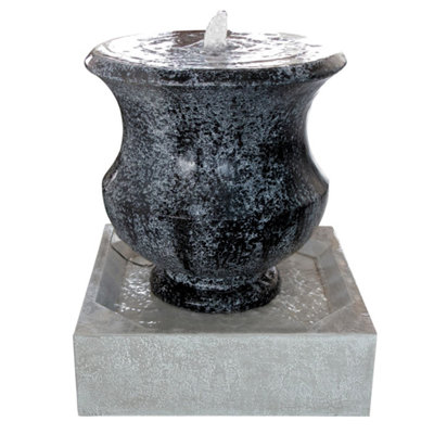 Outdoor Living UK Solar Newcastle Fountain Contemporary Solar Water Feature Without Cover from B&Q