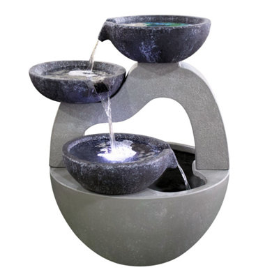 Outdoor Living UK Glenarm Fountain Contemporary Water Feature With Cover from B&Q