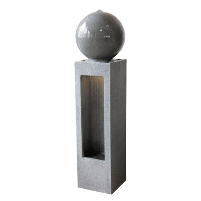 Outdoor Living UK Seaforde Fountain Contemporary Water Feature Without Cover from B&Q