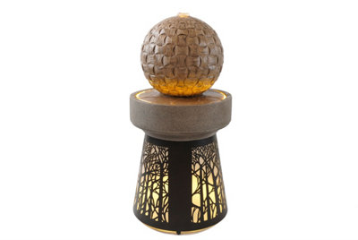 Outdoor Living UK Whiteabbey Sphere On Column Modern Water Feature Without Cover from B&Q