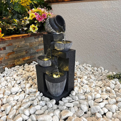 B&Q -  Compact Nebula Contemporary Water Feature With Solar Kit