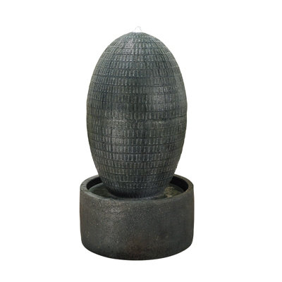 B&Q -  Solar Large Ripple Vase Modern Water Feature Without Cover