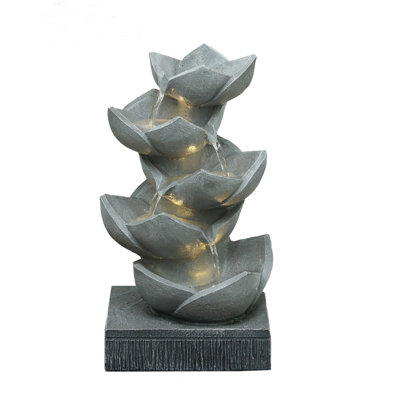 B&Q -  Solar Lotus Leaf Contemporary Water Feature Without Cover