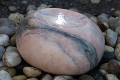 B&Q -  Solar Polished Marble Fountain H Sunset Without Cover With Sump Kit