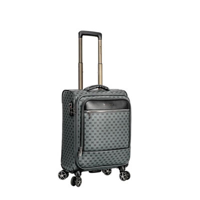 Infinity Luggage Grey Expandable Travel Suitcase Luggage Cabin Soft Shell Suitcase In 5Cm