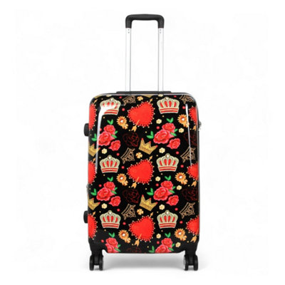 Infinity Luggage Expandable Hard Shell 8 Wheels Suitcase Print Luggage Medium
