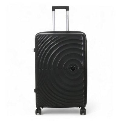 Infinity Luggage Black Expandable Hard Shell 8 Wheels Luggage Suitcase Large