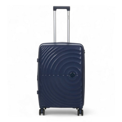 Infinity Luggage Dark/Blue Expandable Hard Shell 8 Wheels Luggage Suitcase Medium