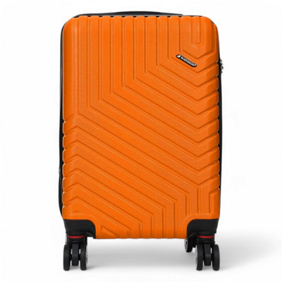 Infinity Luggage Orange Expandable Hard Shell Wheels Luggage Travel Cabin Hard Shell Suitcase In Size 8