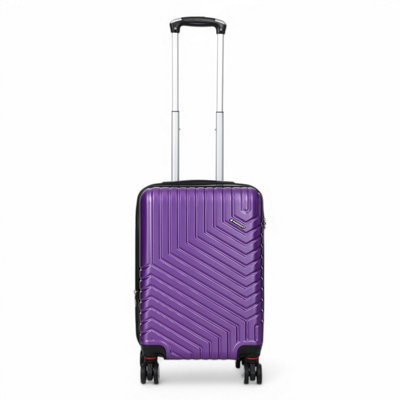 Infinity Luggage Purple Expandable Hard Shell Wheels Luggage Travel Cabin Hard Shell Suitcase In Size 8
