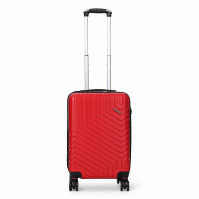 Infinity Luggage Red Expandable Hard Shell Wheels Luggage Travel Cabin Hard Shell Suitcase In Size 8