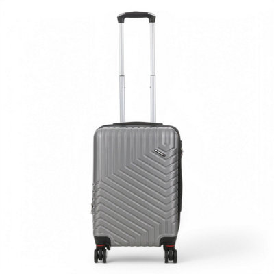 Infinity Luggage Silver Expandable Hard Shell Wheels Luggage Travel Cabin Hard Shell Suitcase In Size 8