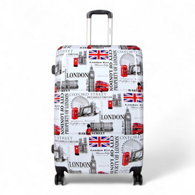 Infinity Luggage Hardside Shell Suitcase Print Luggage Lightweight Large Travel Bag