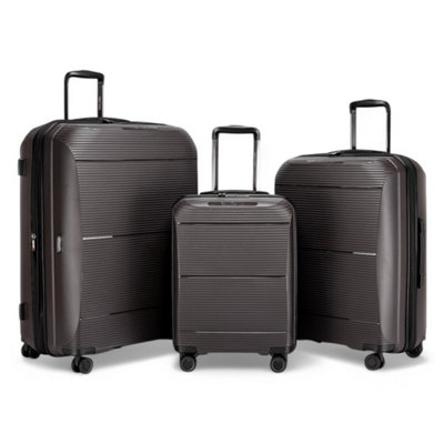 Eagle Grey Expandable Hard Shell Pp Wheel Luggage Travel Holiday Bags Suitcase Set Size 8
