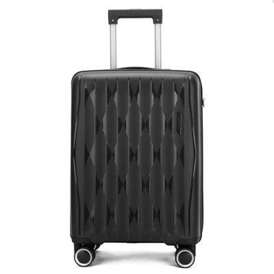 Infinity Luggage Hard Shell Suitcase Cabin Tsa Luggage Travel Set In Black