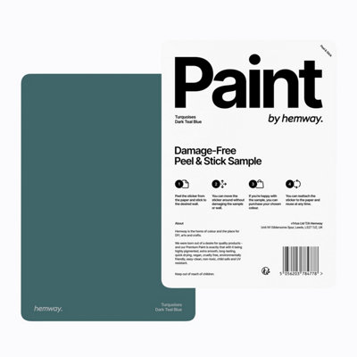 Hemway Chalk Paint Matt A5 SampleDark Teal BluePeel & Stick Swatch For Interior Walls Wood from B&Q