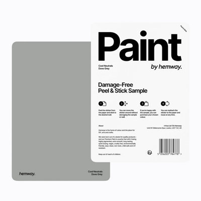Hemway Chalk Paint Matt A5 SampleDove GreyPeel & Stick Swatch For Interior Walls Wood from B&Q