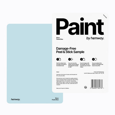 Hemway Chalk Paint Matt A5 SamplePastel BluePeel & Stick Swatch For Interior Walls Wood from B&Q