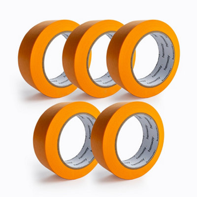 Hemway Premium Painters Masking Tape (Pack Of 5)Paint Blocking Technology 36mm X 50MPaint & DecoratingFor Sharp Paint Lines from B&Q
